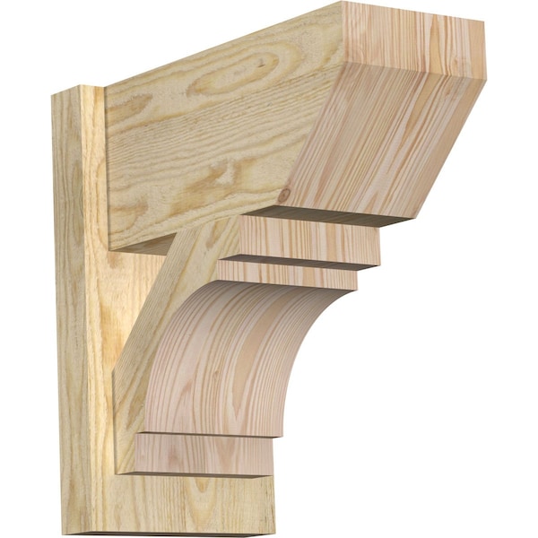 Ekena Millwork Merced Slat Rough Sawn Outlooker, Douglas Fir, 8"W x 16"D x 16"H OUT08X16X16MRC06RDF - main